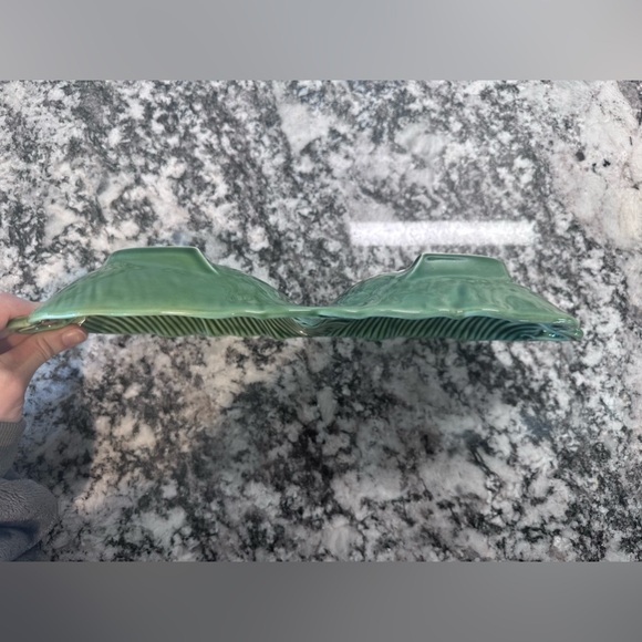 Williams Sonoma Banana Leaf Double Serve RARE Tray Dip NWT Bordallo Pinheiro - Picture 7 of 10